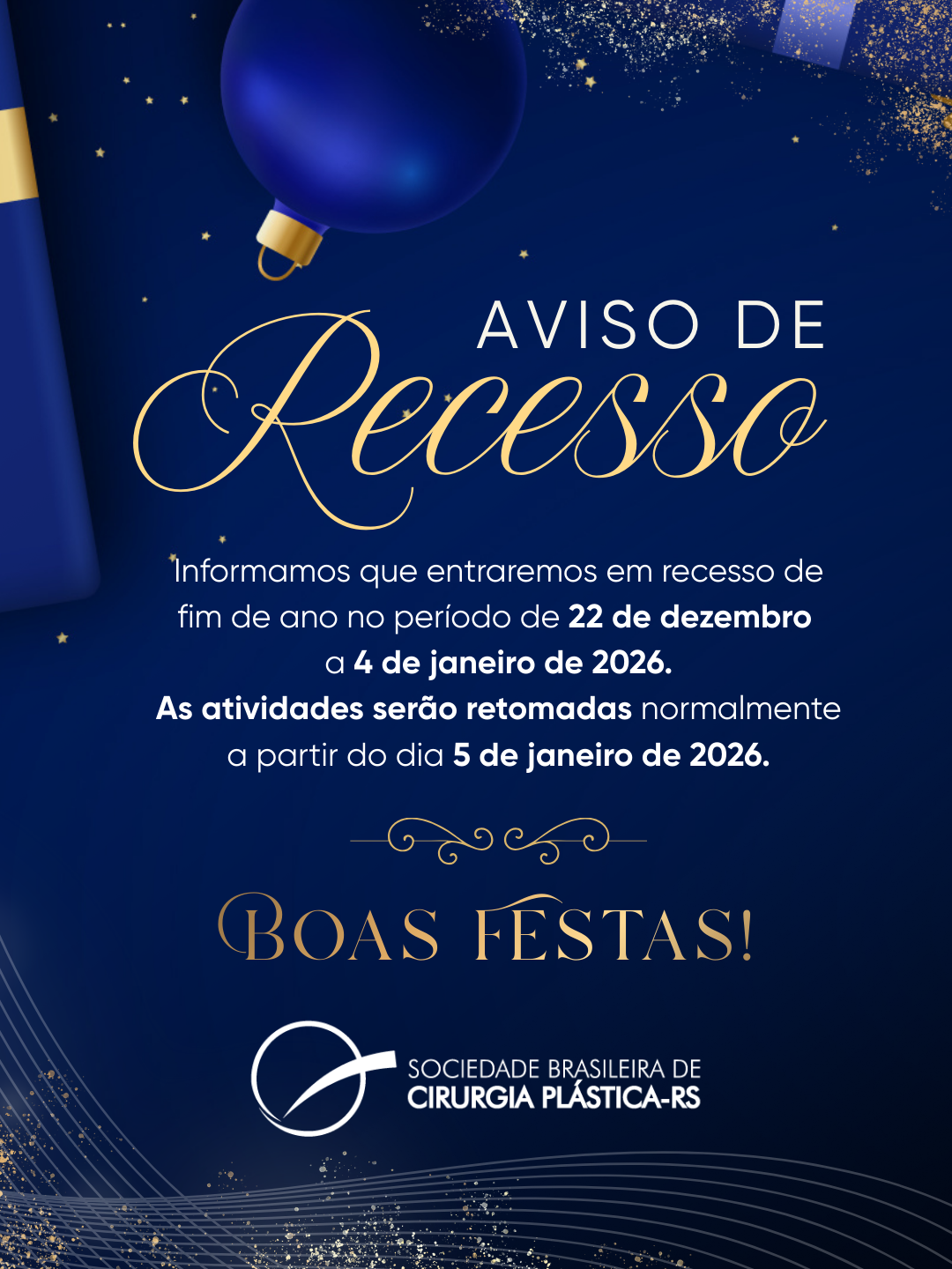 Horários de fim de ano