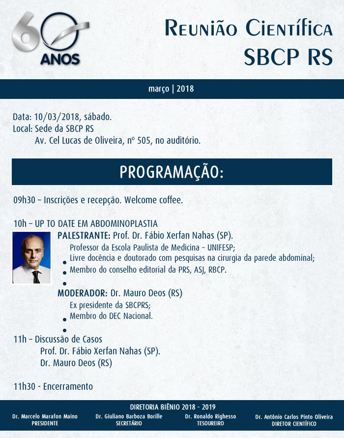 Reunião Científica março 2018